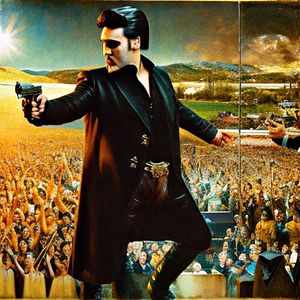 Elvis Presley AI-skabt i Midjourney
