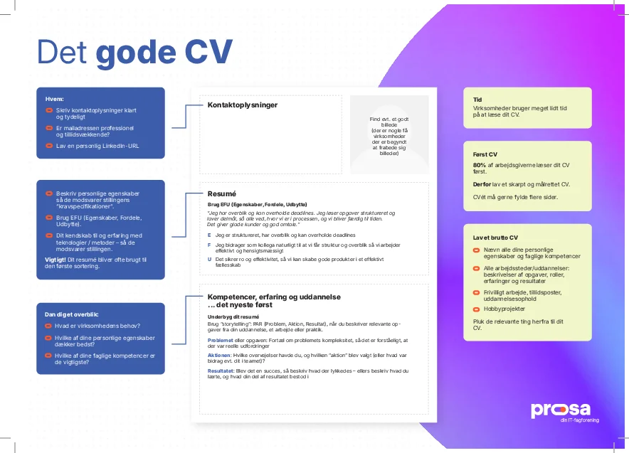 Det gode CV - template/skabelon