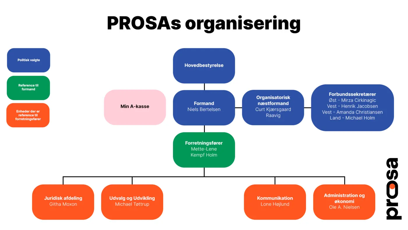 Organisationsdiagram PROSA