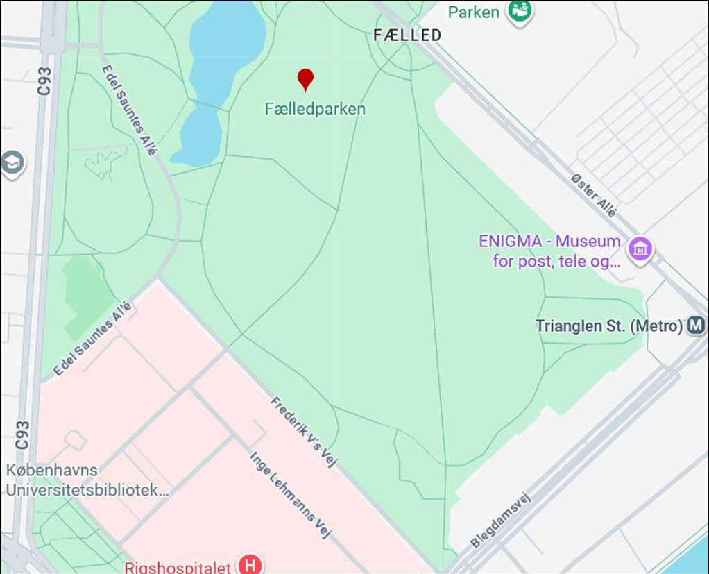 Kort Fælledparken (overordnet)